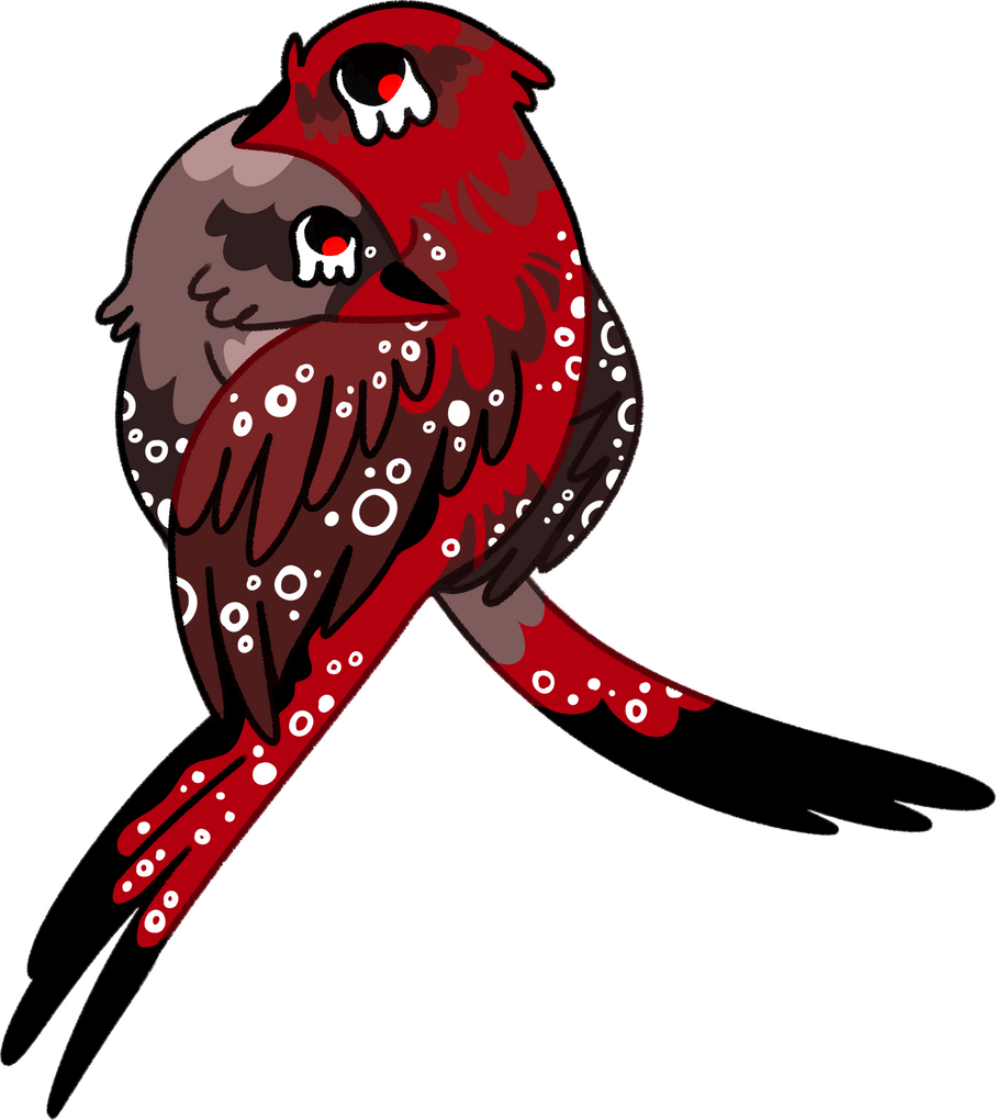 Sticker - Strawberry Finches