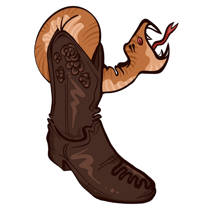 A Snake in my Boot! (2.2 x 3)