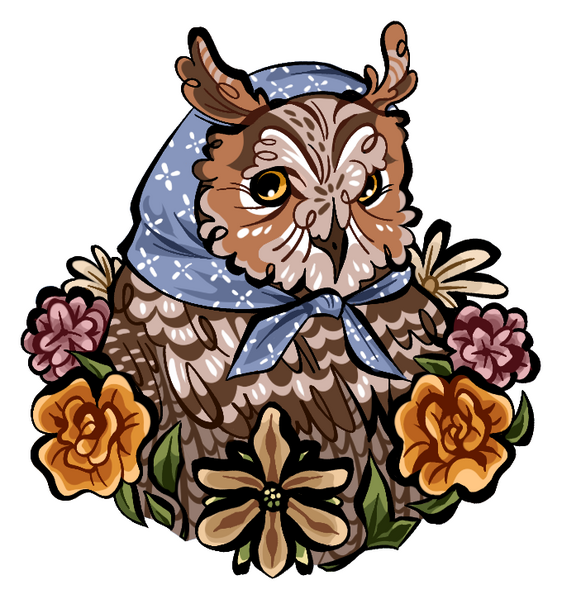 Babushk-owl (2.9 x 3 in.)