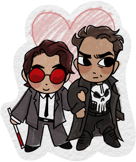 Frank & Matt (2.5 x 2.1 in.)